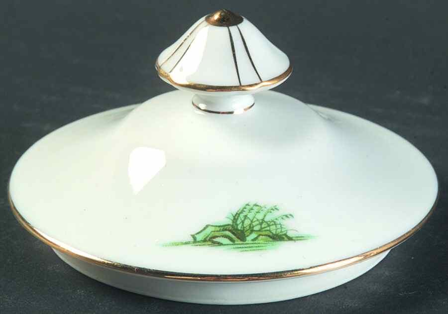 Oriental Green Lid for Sugar Bowl by Narumi-1