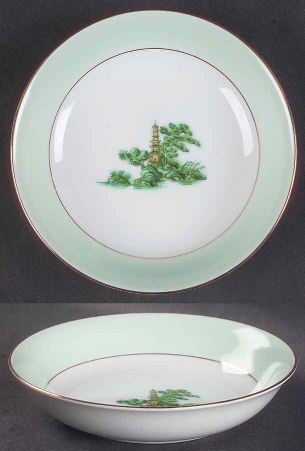 Oriental Green Fruit/Dessert (Sauce) Bowl by Narumi-1