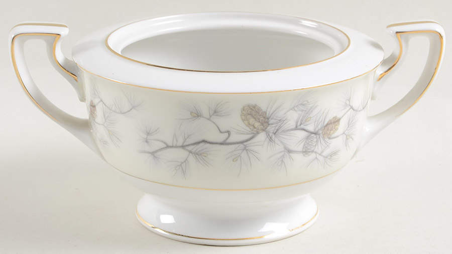 Olympia (Pine Cones) Sugar Bowl No Lid by Narumi-1