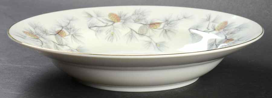 Olympia (Pine Cones) Rim Soup Bowl by Narumi-1