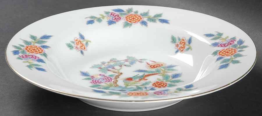 Oriental Garden Rim Soup Bowl by Narumi-1