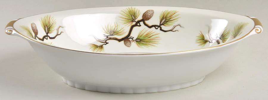 Shasta Pine Cream 10" Oval Vegetable Bowl by Narumi-1