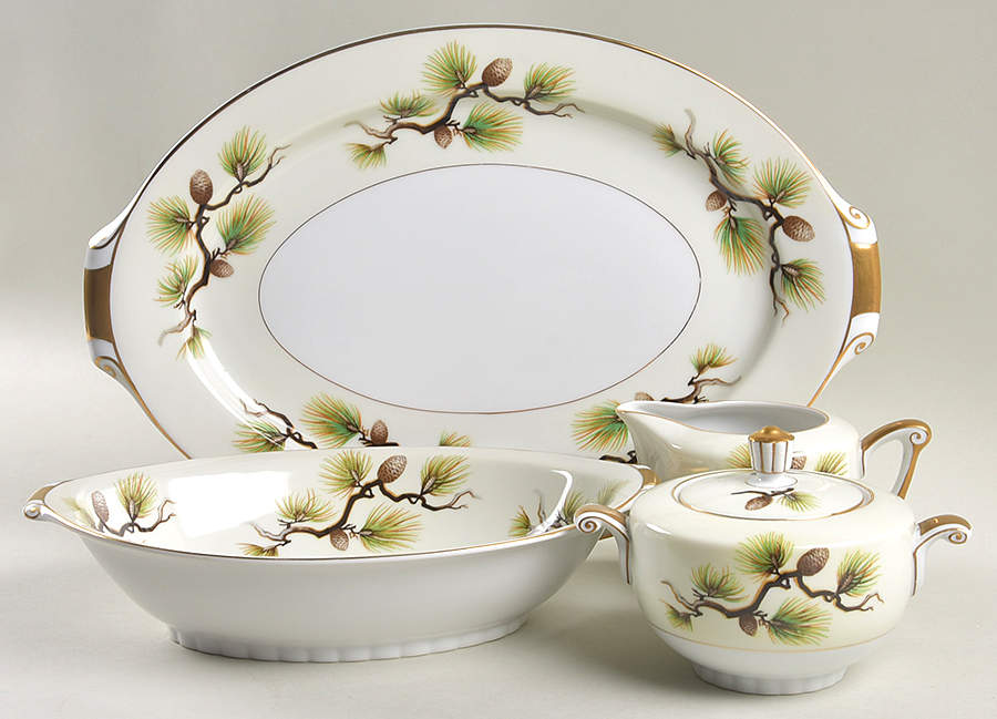 Shasta Pine Cream 5 Piece Hostess Set by Narumi-1