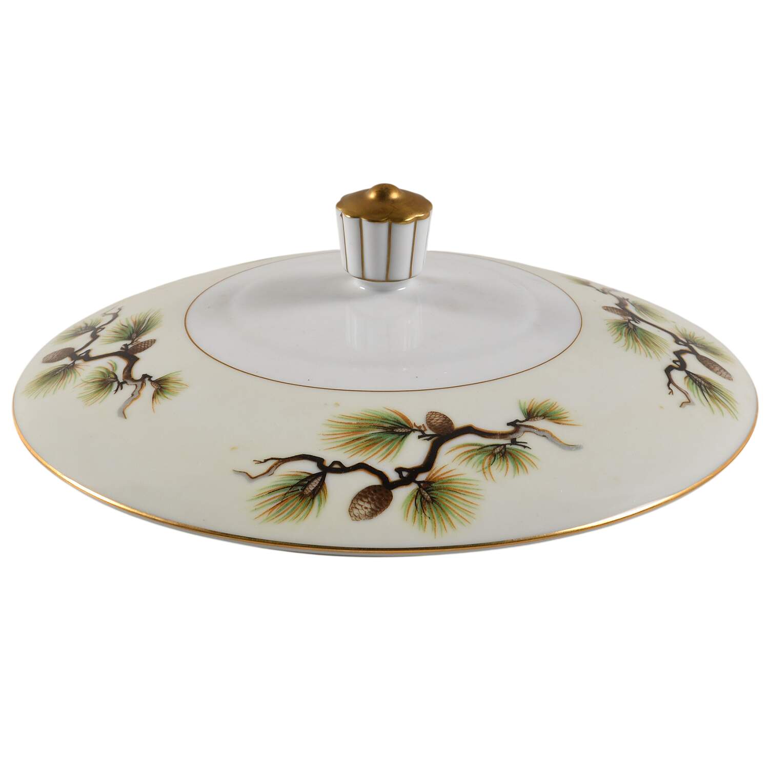 Shasta Pine Cream Lid for Round Vegetable by Narumi-1