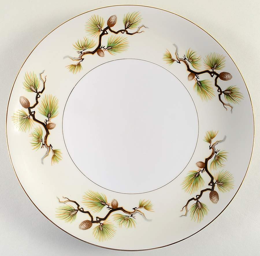 Shasta Pine Cream 11" Chop Plate (Round Platter) by Narumi-1