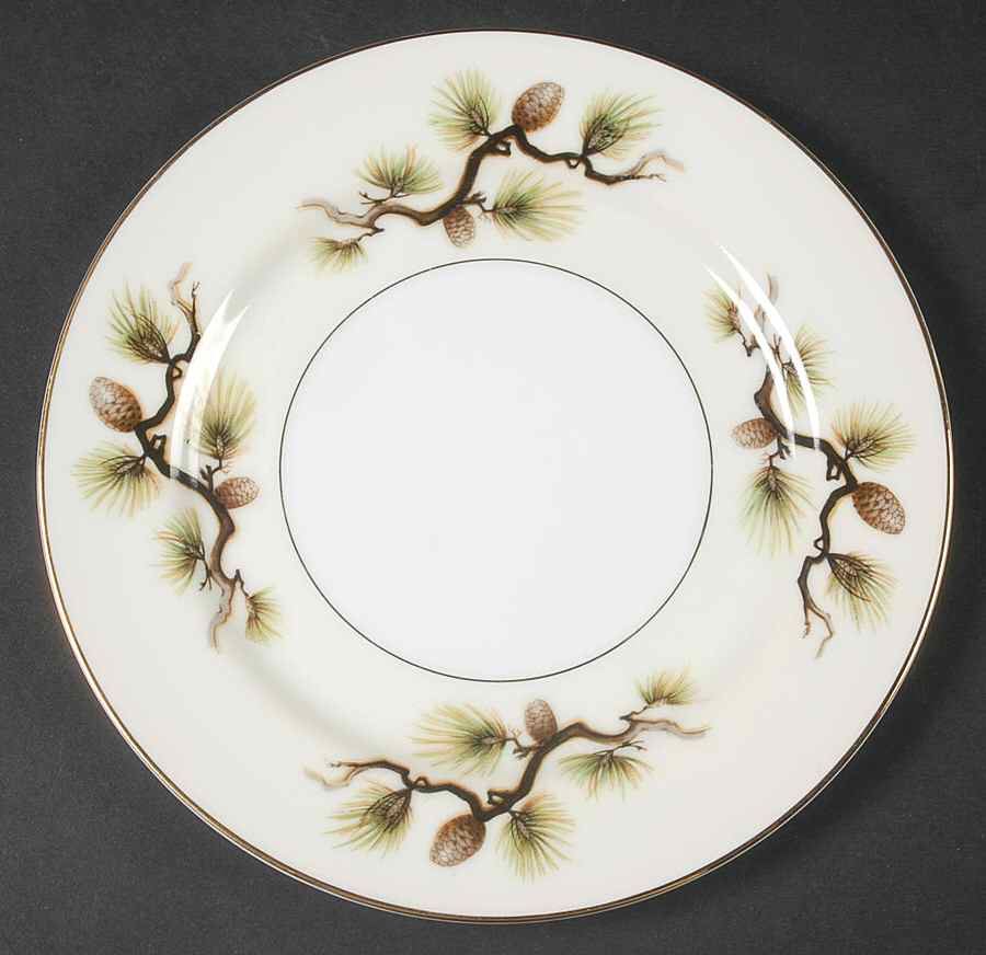 Shasta Pine Cream Salad Plate by Narumi-1