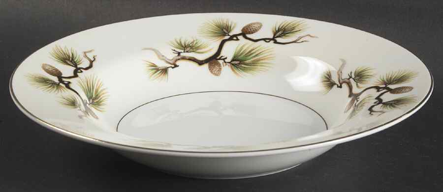Shasta Pine Cream Rim Soup Bowl by Narumi-1