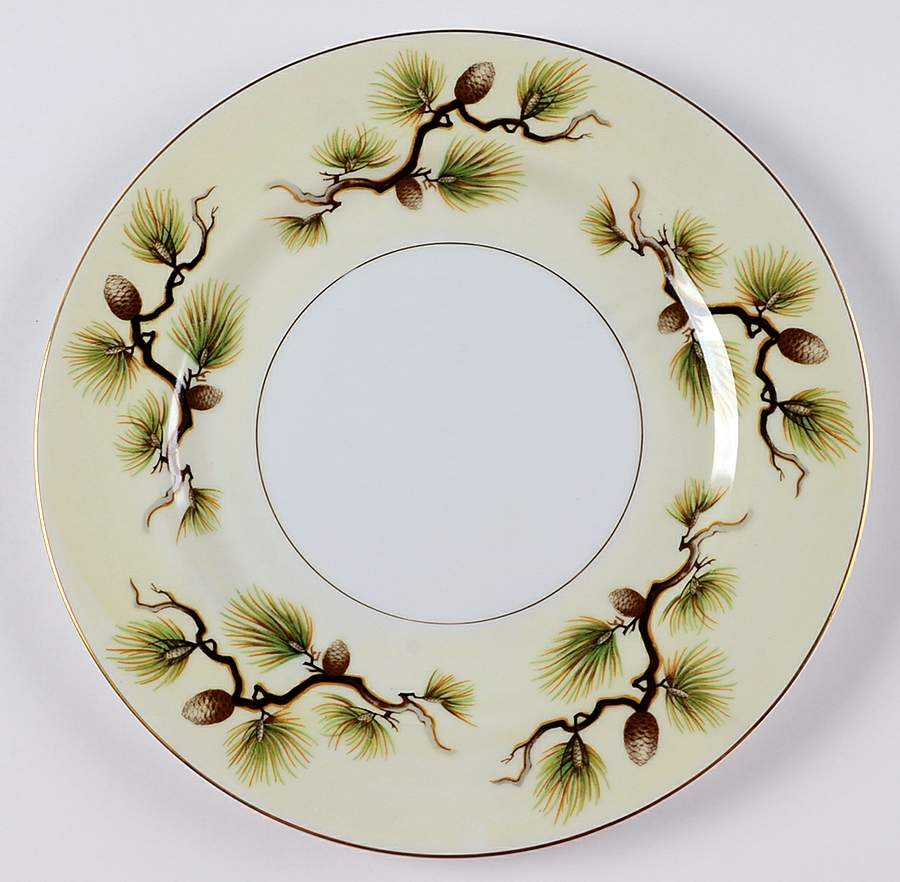 Shasta Pine Cream Dinner Plate by Narumi-1