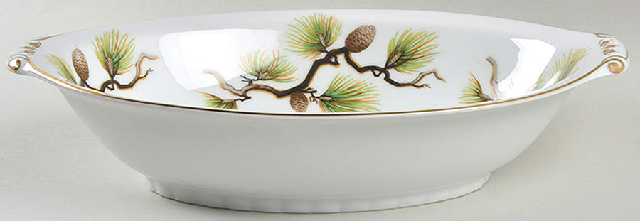 Shasta Pine White 10" Oval Vegetable Bowl by Narumi-1
