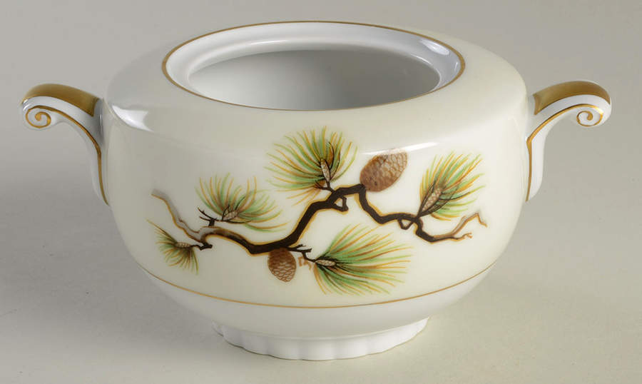 Shasta Pine White Sugar Bowl No Lid by Narumi-1