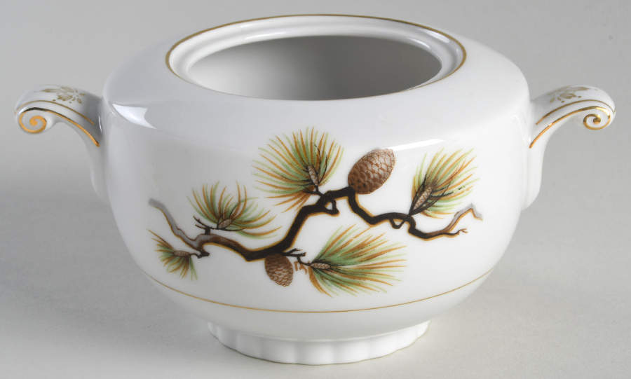 Shasta Pine White Sugar Bowl No Lid by Narumi-1