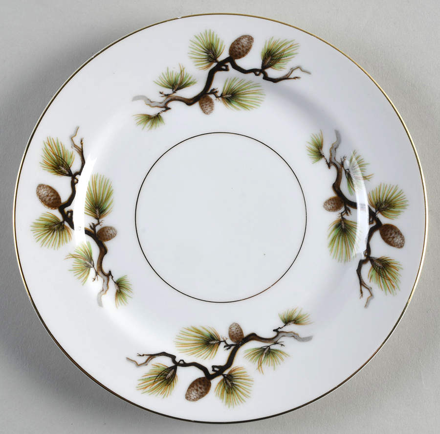 Shasta Pine White Salad Plate by Narumi-1