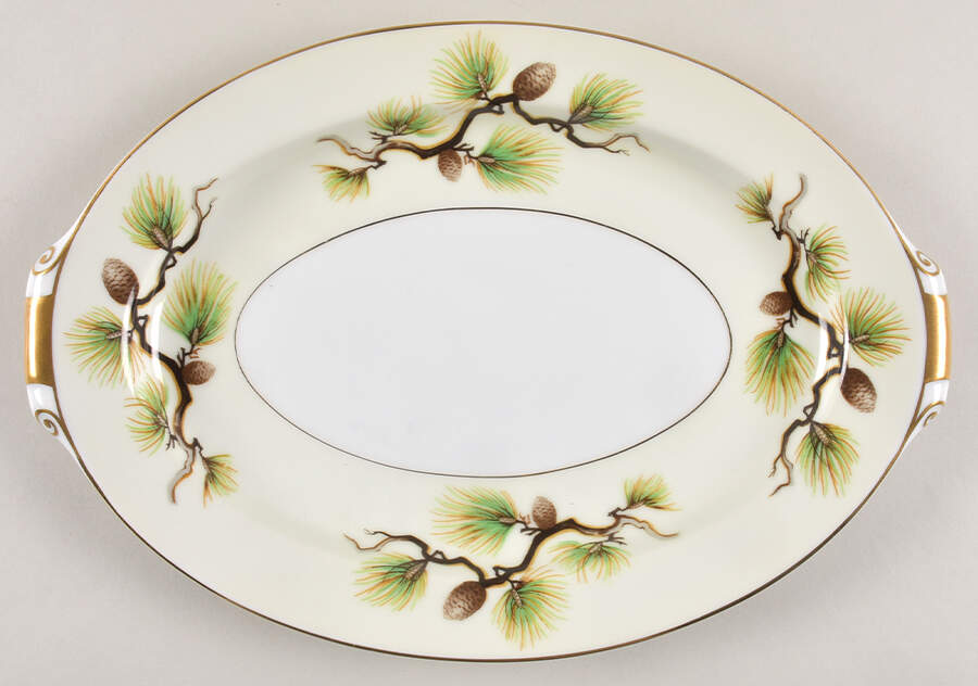 Shasta Pine White 12" Oval Serving Platter by Narumi-1