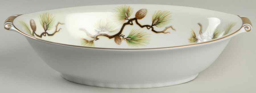 Shasta Pine White 10" Oval Vegetable Bowl by Narumi-1