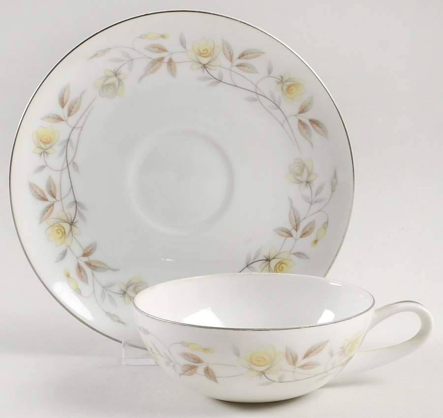 Sonata (No #) Flat Cup & Saucer Set by Narumi-1