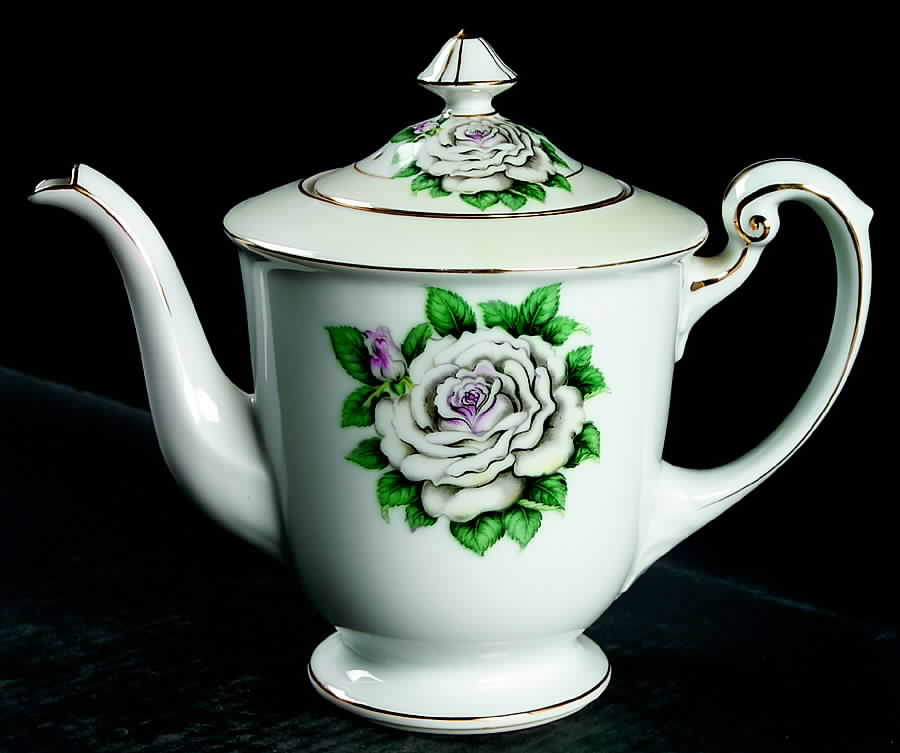 White Rose Teapot & Lid by Narumi-1