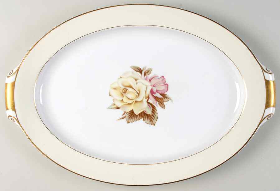 Yellow Rose 17" Oval Serving Platter by Narumi-1