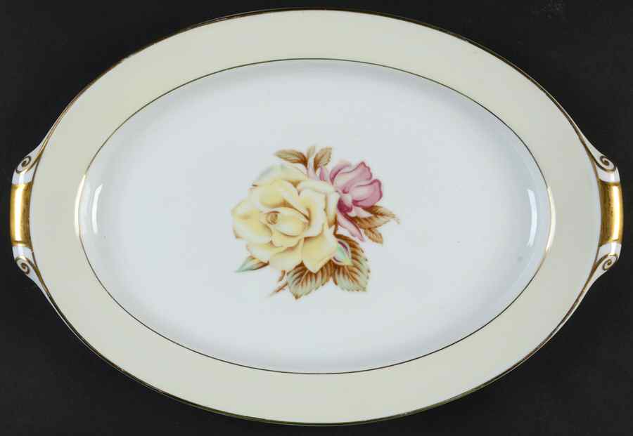 Yellow Rose 12" Oval Serving Platter by Narumi-1