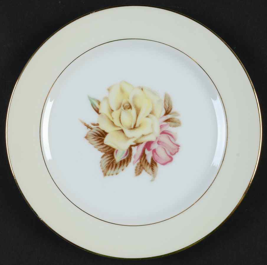 Yellow Rose Bread & Butter Plate by Narumi-1