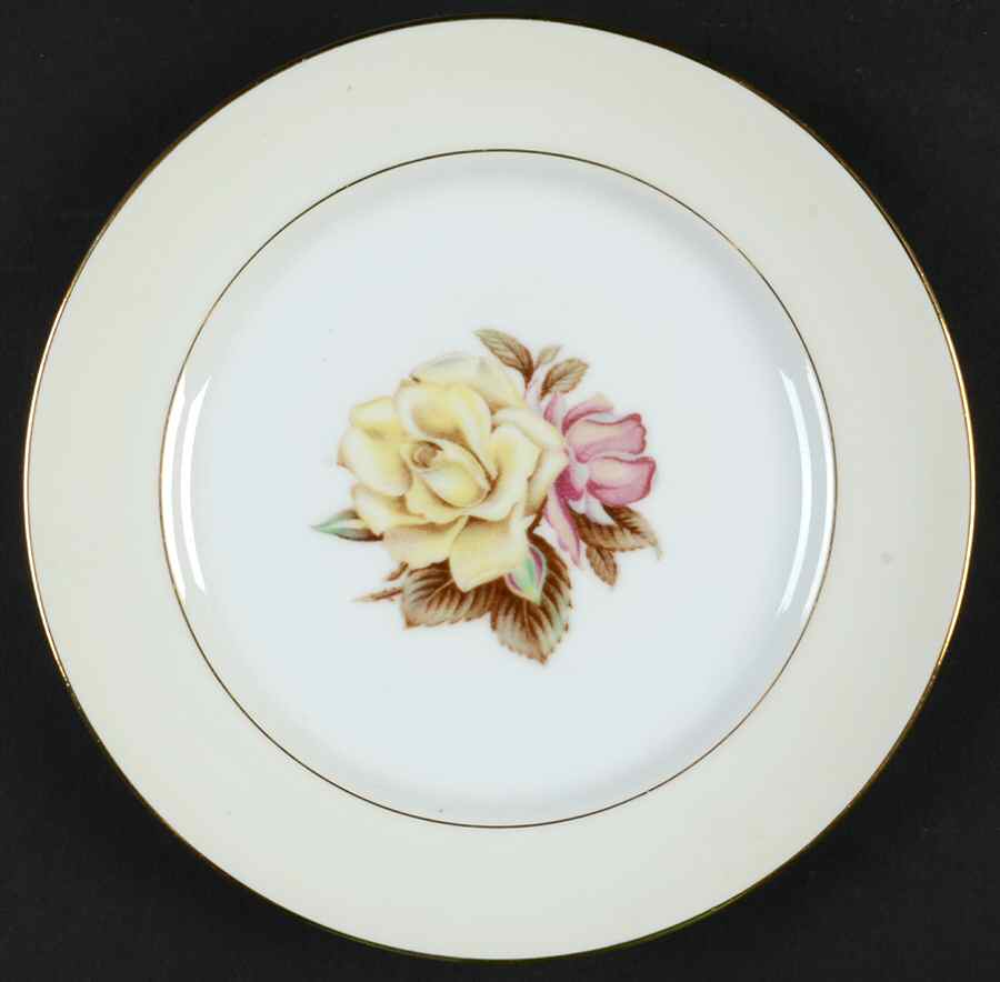 Yellow Rose Salad Plate by Narumi-1