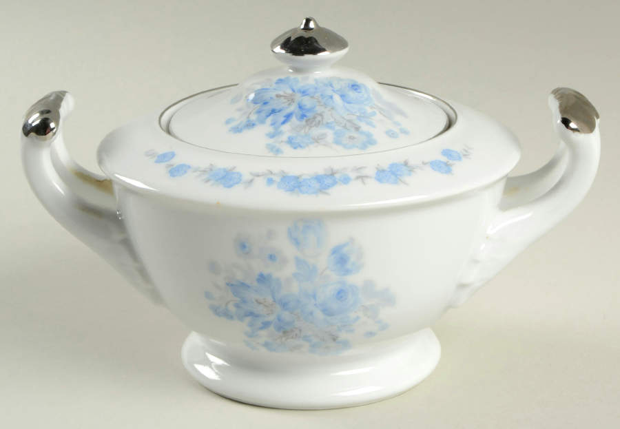 Blue Hour Sugar Bowl & Lid by Nasco (Japan)-1