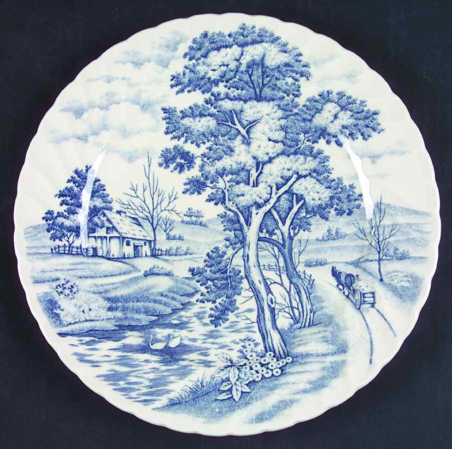 Blue River Luncheon Plate by Nasco (Japan)-1