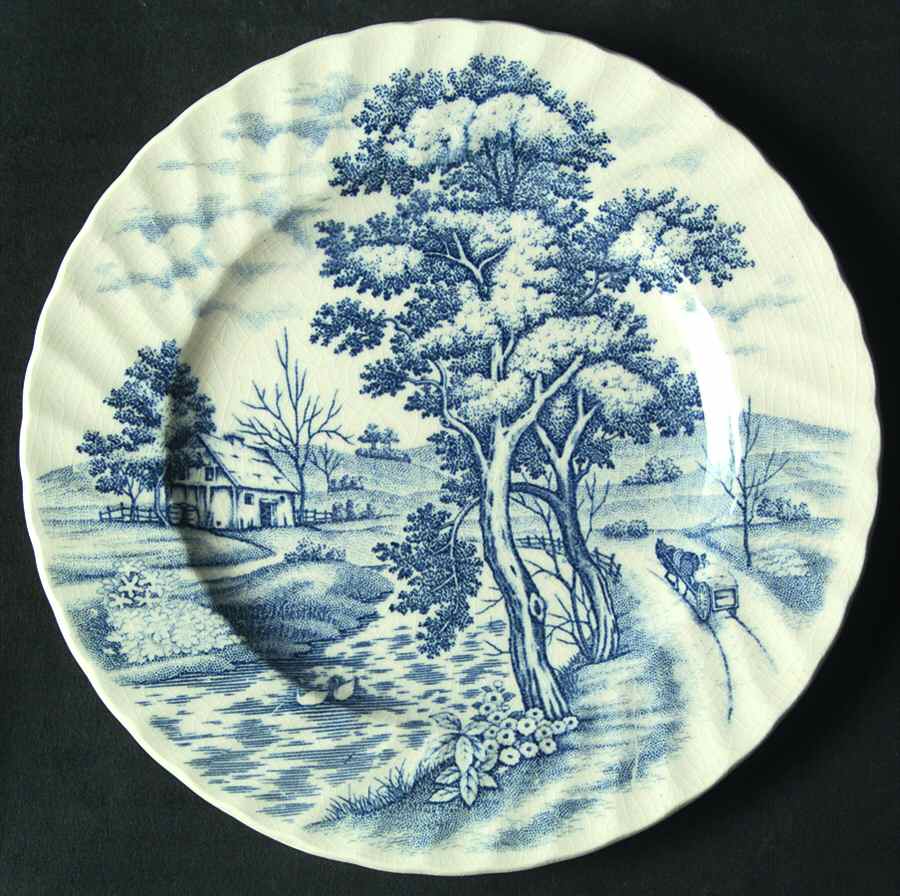 Blue River Bread & Butter Plate by Nasco (Japan)-1