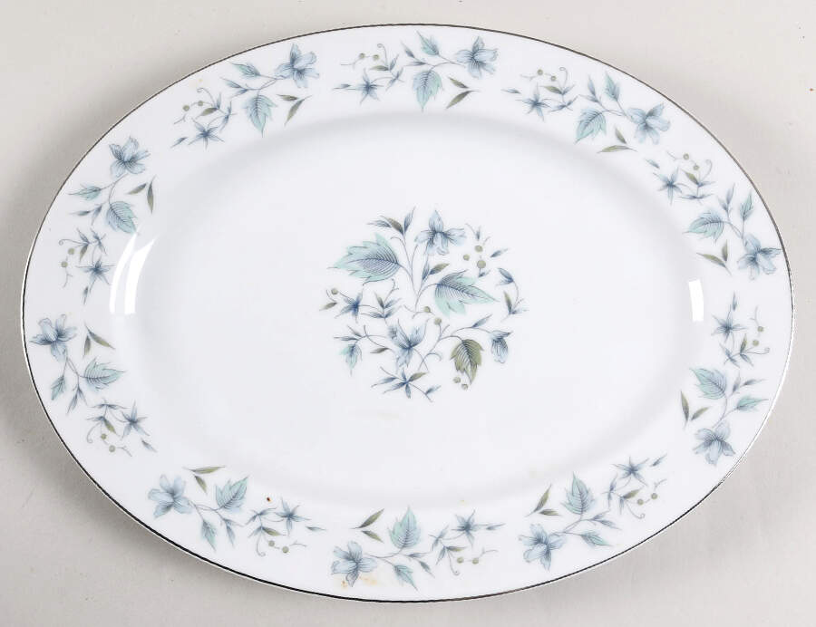 Bluefield 12" Oval Serving Platter by Nasco (Japan)-1