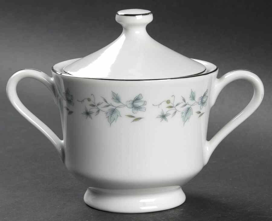 Bluefield Sugar Bowl & Lid by Nasco (Japan)-1