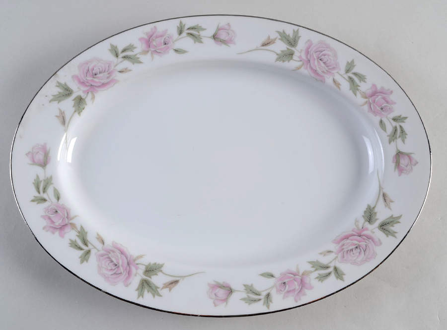 Dauphine 12" Oval Serving Platter by Nasco (Japan)-1