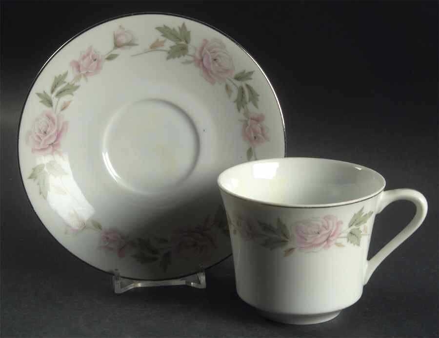 Dauphine Flat Cup & Saucer Set by Nasco (Japan)-1