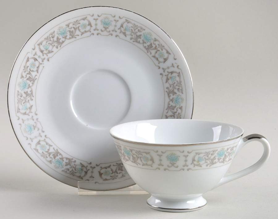Elegance Footed Cup & Saucer Set by Nasco (Japan)-1
