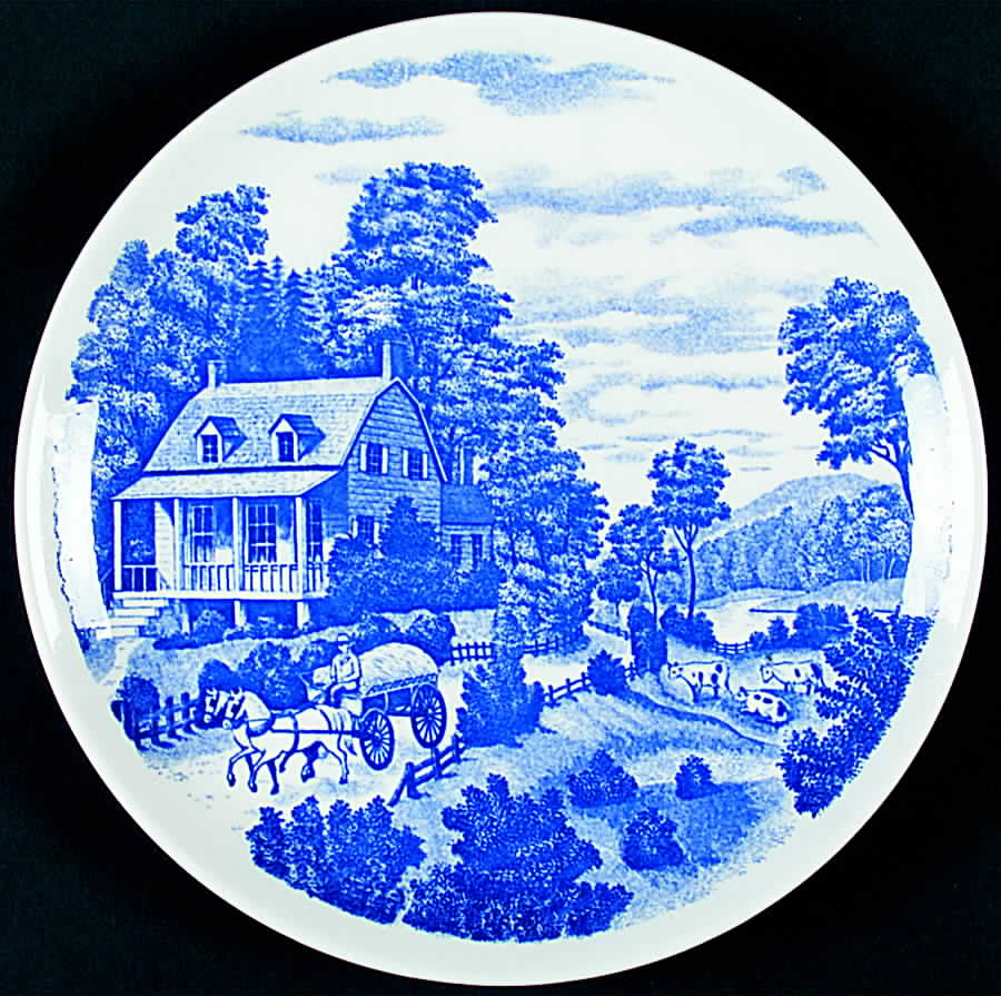 Homestead Blue Luncheon Plate by Nasco (Japan)-1
