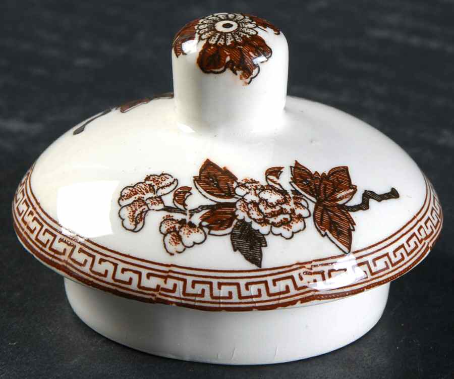 Indian Tree Brown (Japan) Lid for Sugar Bowl by Nasco (Japan)-1