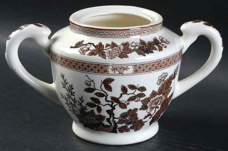 Indian Tree Brown (Japan) Sugar Bowl No Lid by Nasco (Japan)-1