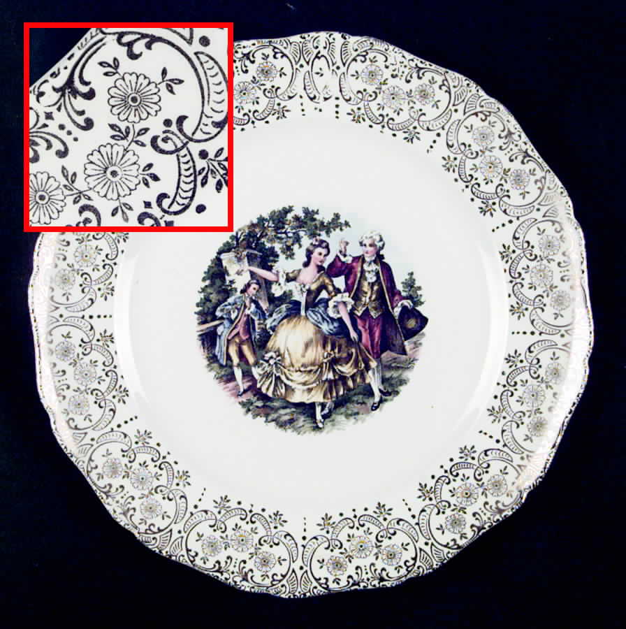 Old Colonial Dinner Plate by Nasco China (USA)-1