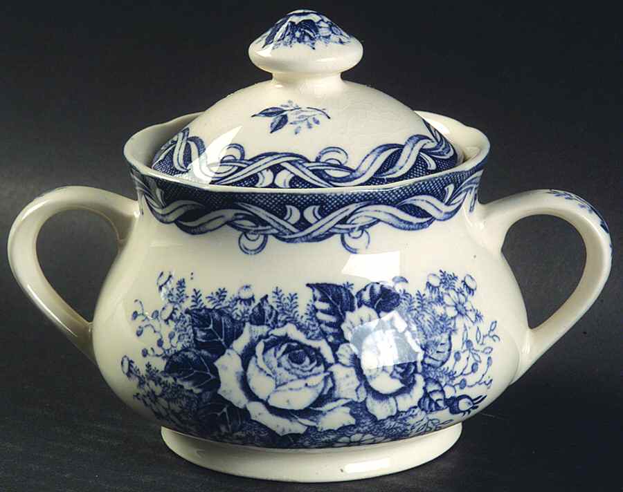 Old Vienna Sugar Bowl & Lid by Nasco (Japan)-1