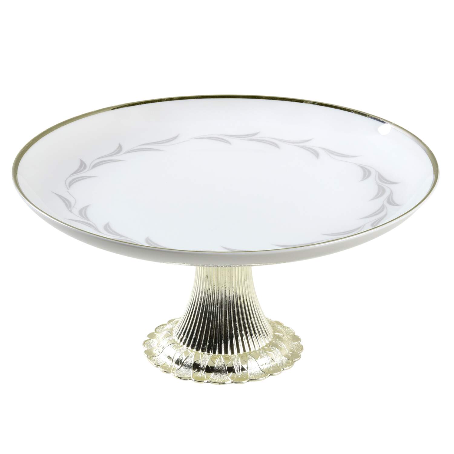 Paris Night Cake Stand with 4"-5" Metal Pedestal  Hc by Nasco (Japan)-1