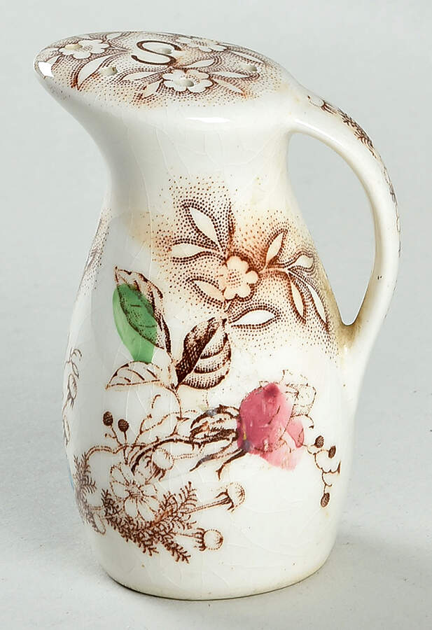 Rose Arbor Brown Multicolor Salt Shaker by Nasco (Japan)-1