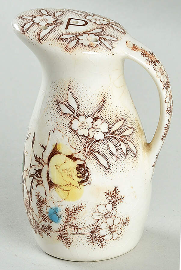 Rose Arbor Brown Multicolor Pepper Shaker by Nasco (Japan)-1
