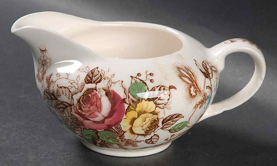 Rose Arbor Brown Multicolor Creamer by Nasco (Japan)-1
