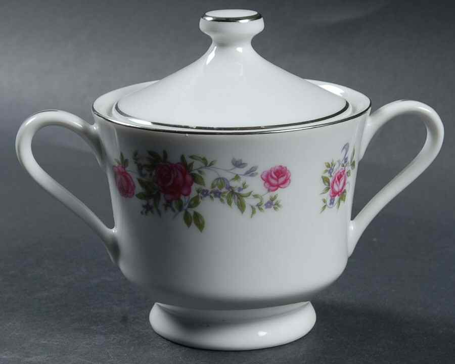 Rose Ann Sugar Bowl & Lid by Nasco (Japan)-1
