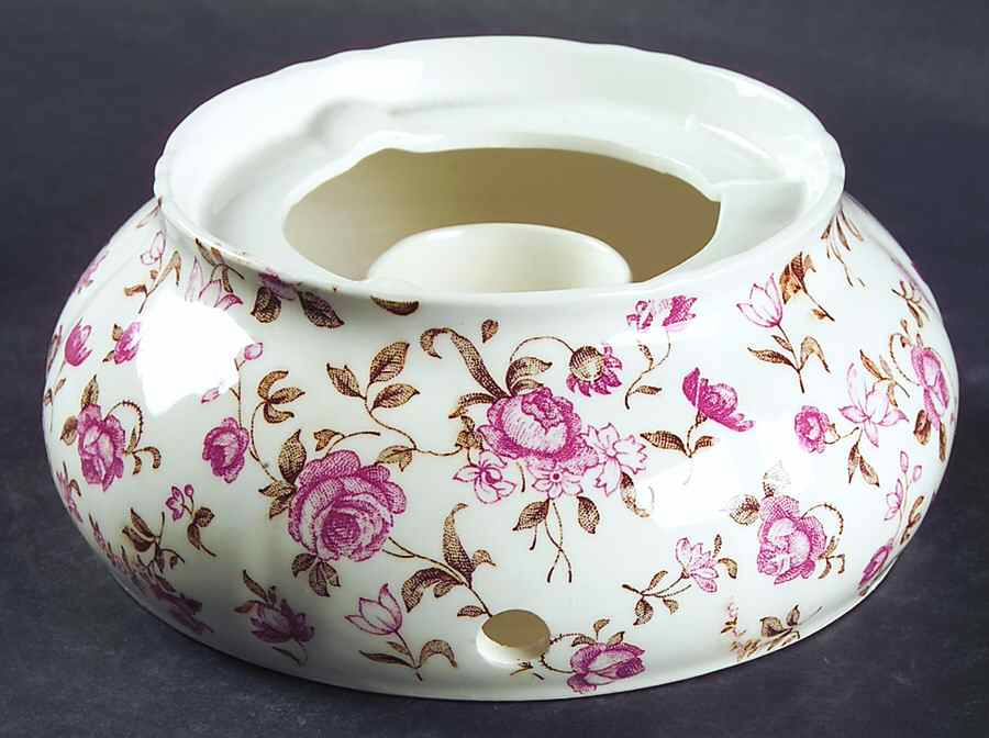 Rose Garden China Warmer Stand by Nasco (Japan)-1