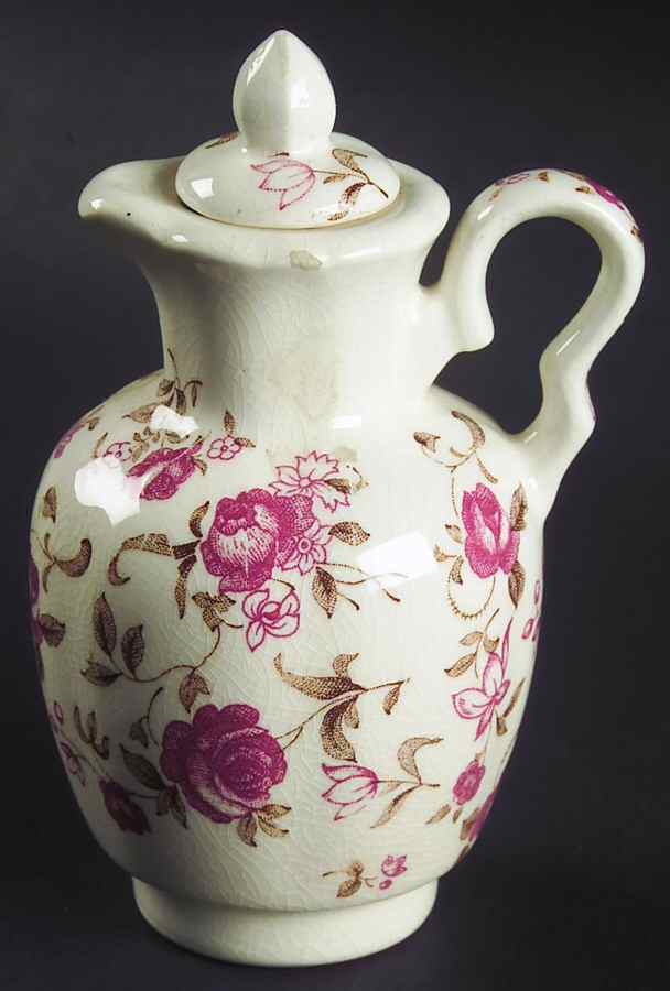 Rose Garden Oil Cruet and Stopper by Nasco (Japan)-1