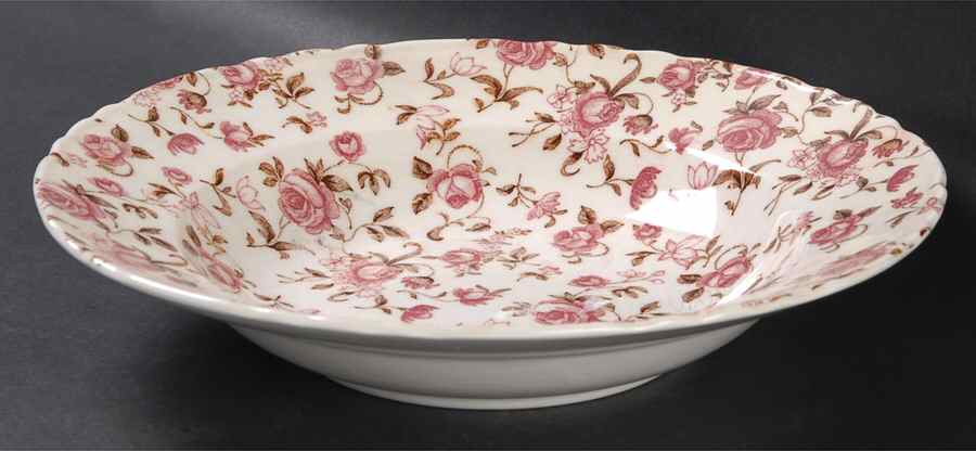 Rose Garden Rim Soup Bowl by Nasco (Japan)-1