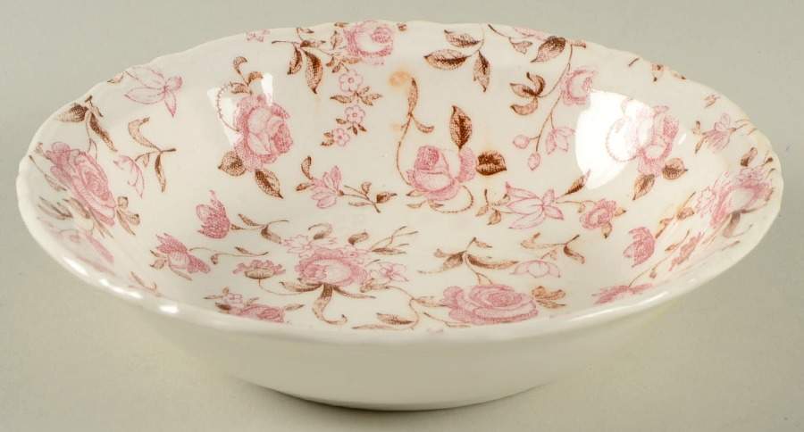 Rose Garden Rim Fruit/Dessert (Sauce) Bowl by Nasco (Japan)-1