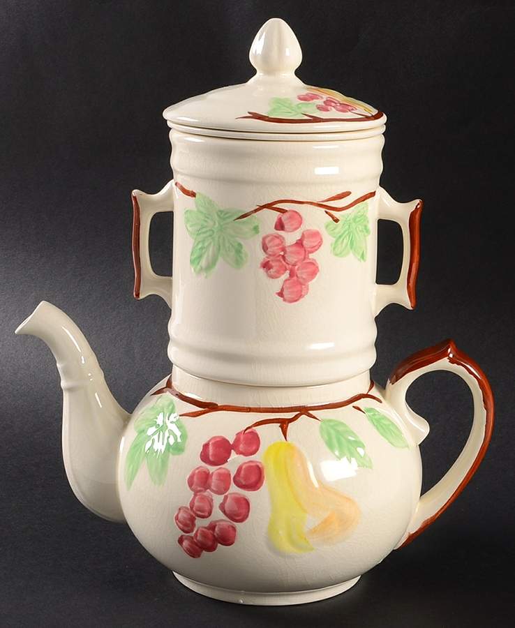Royal Orchard (4 Pc) Teapot & Lid w/Drip by Nasco (Japan)-1