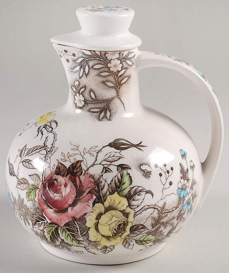 Rosevine Carafe & Lid by Nasco (Japan)-1