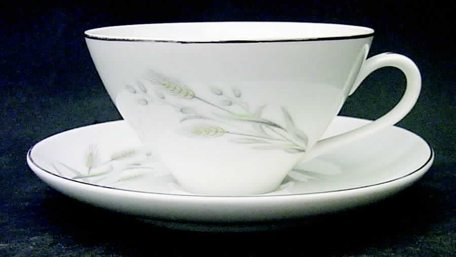Saxony Flat Cup & Saucer Set by Nasco (Japan)-1