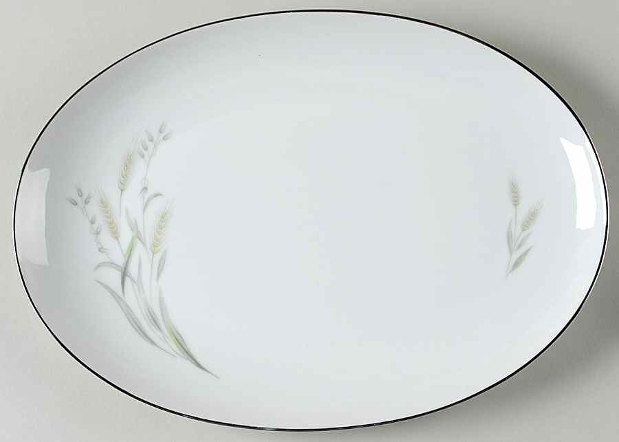 Saxony 12" Oval Serving Platter by Nasco (Japan)-1
